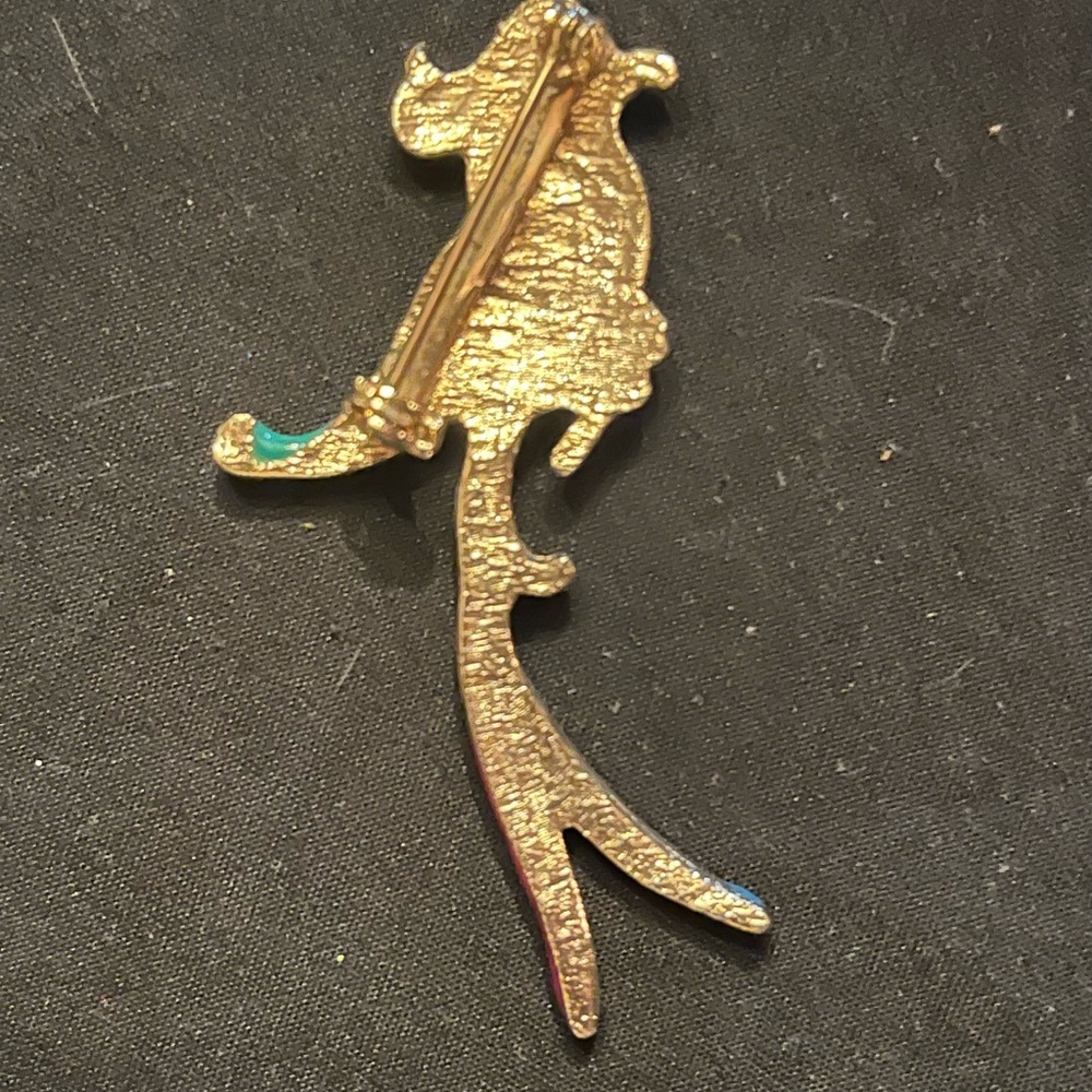 Colorful Enamel Parrot Bird Pin - Picture 3 of 5